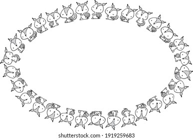 vector squirrel cartoon background border frame 