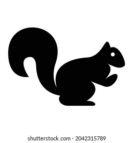 Vector Squirrel Glyph Icon Design
