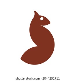 Vector squirrel in golden ratio style