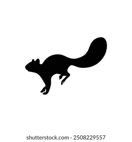 A vector of a squirrel holding an acorn in its tiny paws, conveying the animal's natural behavior of gathering nuts. The icon is designed with smooth curves and soft edges.