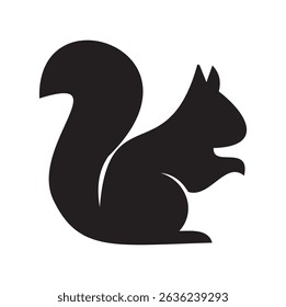 vector squirrel silhouette, silhouette of squirrel