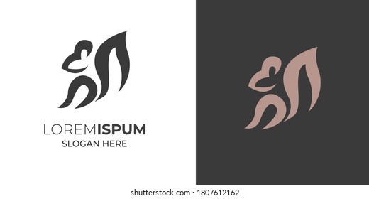 Vector squirrel silhouette view side for retro logos, emblems, badges, labels template vintage design element. Isolated for t shirt .Squirrel logo template vector illustration vintage minimal retro  6