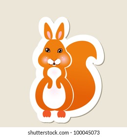 Vector squirrel toy