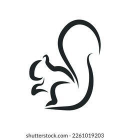 Vector of a squirrel. white background, Pets. Animal.