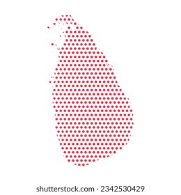 Vector SriLanka Dotted Map Illustration, can be used for business designs, presentation designs or any suitable designs.
