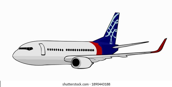 
a vector of a Sriwijaya airplane in Indonesia