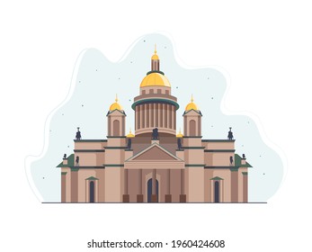 Vector St. Isaac's Cathedral in Saint Petersburg