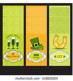 Vector St. Patrick banner set
