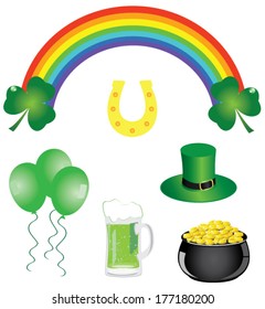 vector st. Patrick day icons and symbols