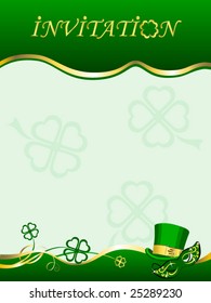 Vector St. Patrick invitation