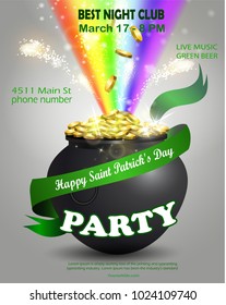 Vector St. Patrick s Day poster design templat