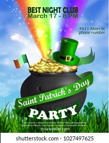 Vector St. Patrick s Day poster design template