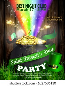 Vector St. Patrick s Day poster design template