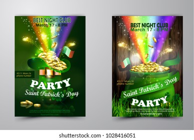 Vector St. Patrick s Day poster design template