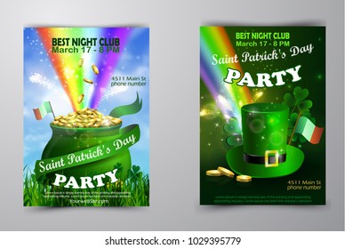 Vector St. Patrick s Day poster design template