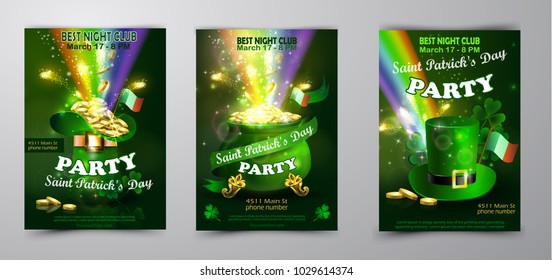 Vector St. Patrick s Day poster design template