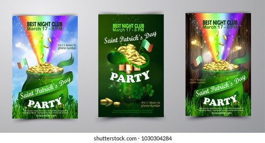 Vector St. Patrick s Day poster design template