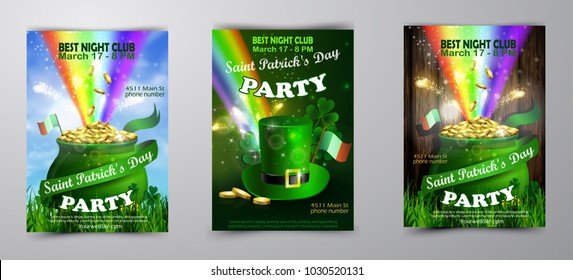 Vector St. Patrick s Day poster design template