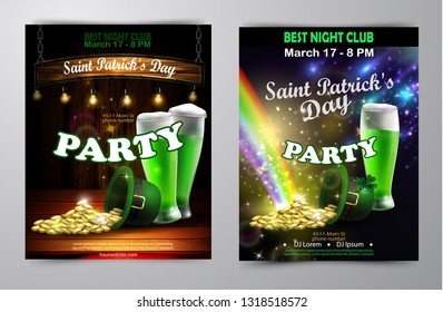 Vector St. Patrick s Day poster design template