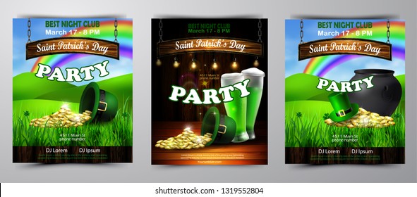 Vector St. Patrick s Day poster design template