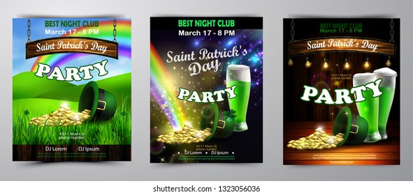 Vector St. Patrick s Day poster design template