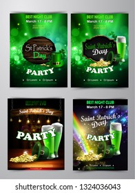 Vector St. Patrick s Day poster design template