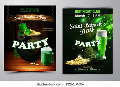 Vector St. Patrick s Day poster design template