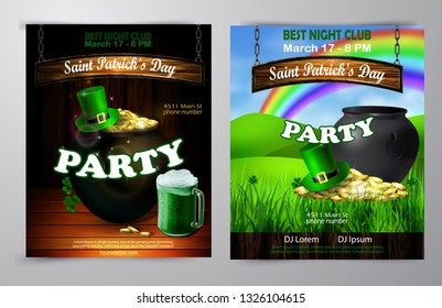 Vector St. Patrick s Day poster design template