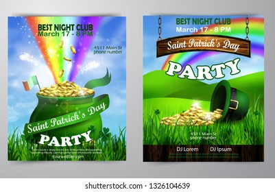 Vector St. Patrick s Day poster design template