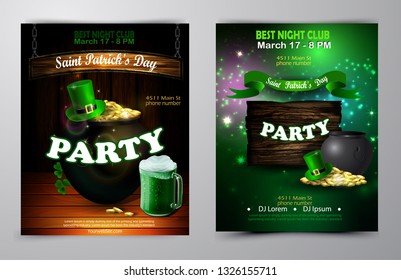 Vector St. Patrick s Day poster design template