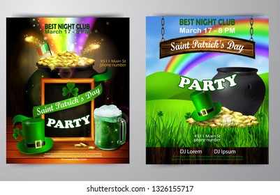 Vector St. Patrick s Day poster design template