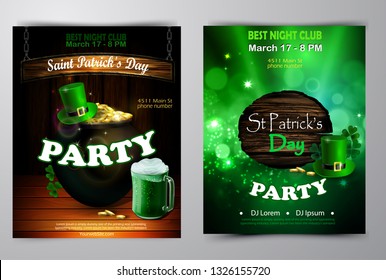 Vector St. Patrick s Day poster design template