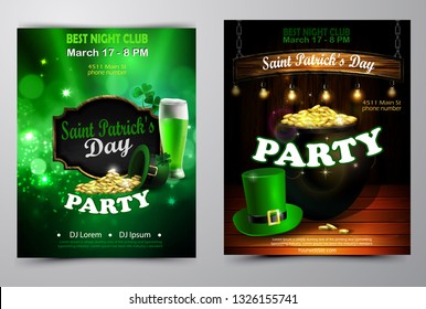 Vector St. Patrick s Day poster design template