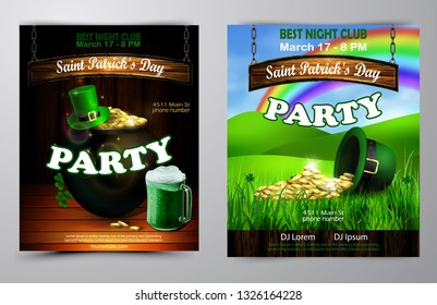 Vector St. Patrick s Day poster design template