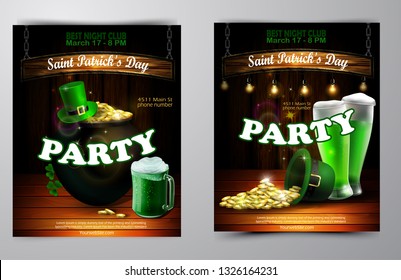 Vector St. Patrick s Day poster design template