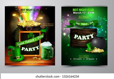Vector St. Patrick s Day poster design template
