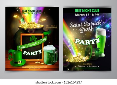 Vector St. Patrick s Day poster design template