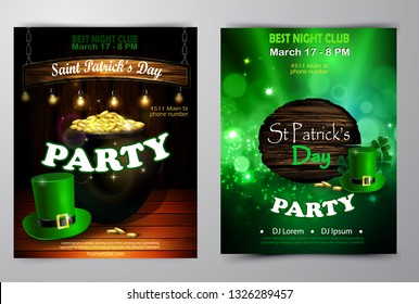 Vector St. Patrick s Day poster design template
