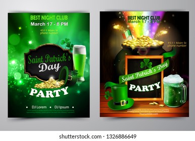 Vector St. Patrick s Day poster design template