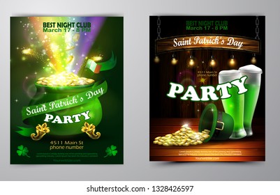 Vector St. Patrick s Day poster design template