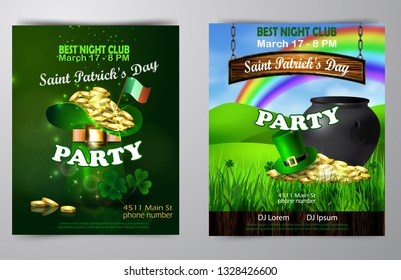 Vector St. Patrick s Day poster design template