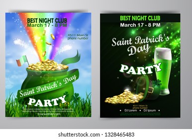 Vector St. Patrick s Day poster design template