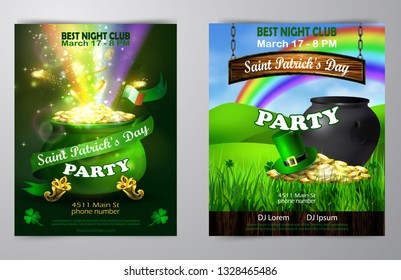 Vector St. Patrick s Day poster design template