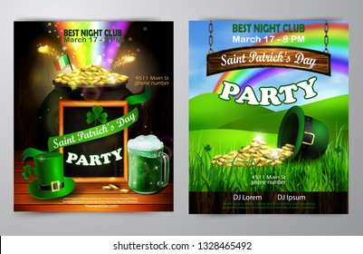 Vector St. Patrick s Day poster design template