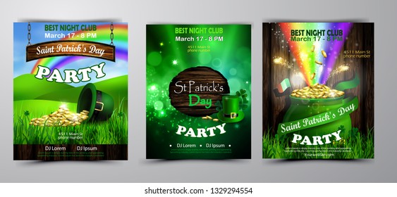 Vector St. Patrick s Day poster design template