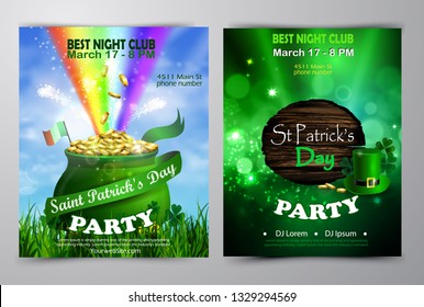 Vector St. Patrick s Day poster design template