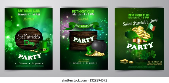 Vector St. Patrick s Day poster design template