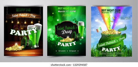 Vector St. Patrick s Day poster design template
