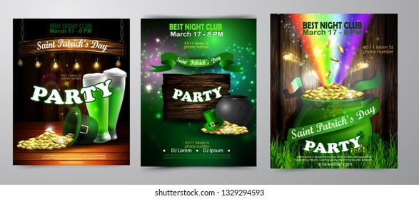 Vector St. Patrick s Day poster design template