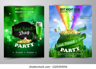 Vector St. Patrick s Day poster design template